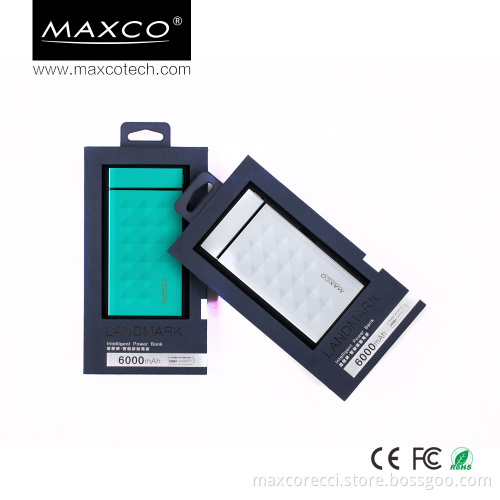Maxco brand Landmark 6000mAh power bank external charger